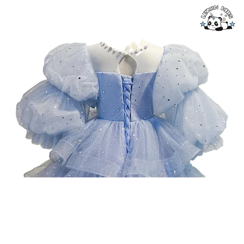 LEZONKIDS - Formal Graceful Girl Dress Birthday Party Wedding Piano Performance Tiered dresses for Kids Girls